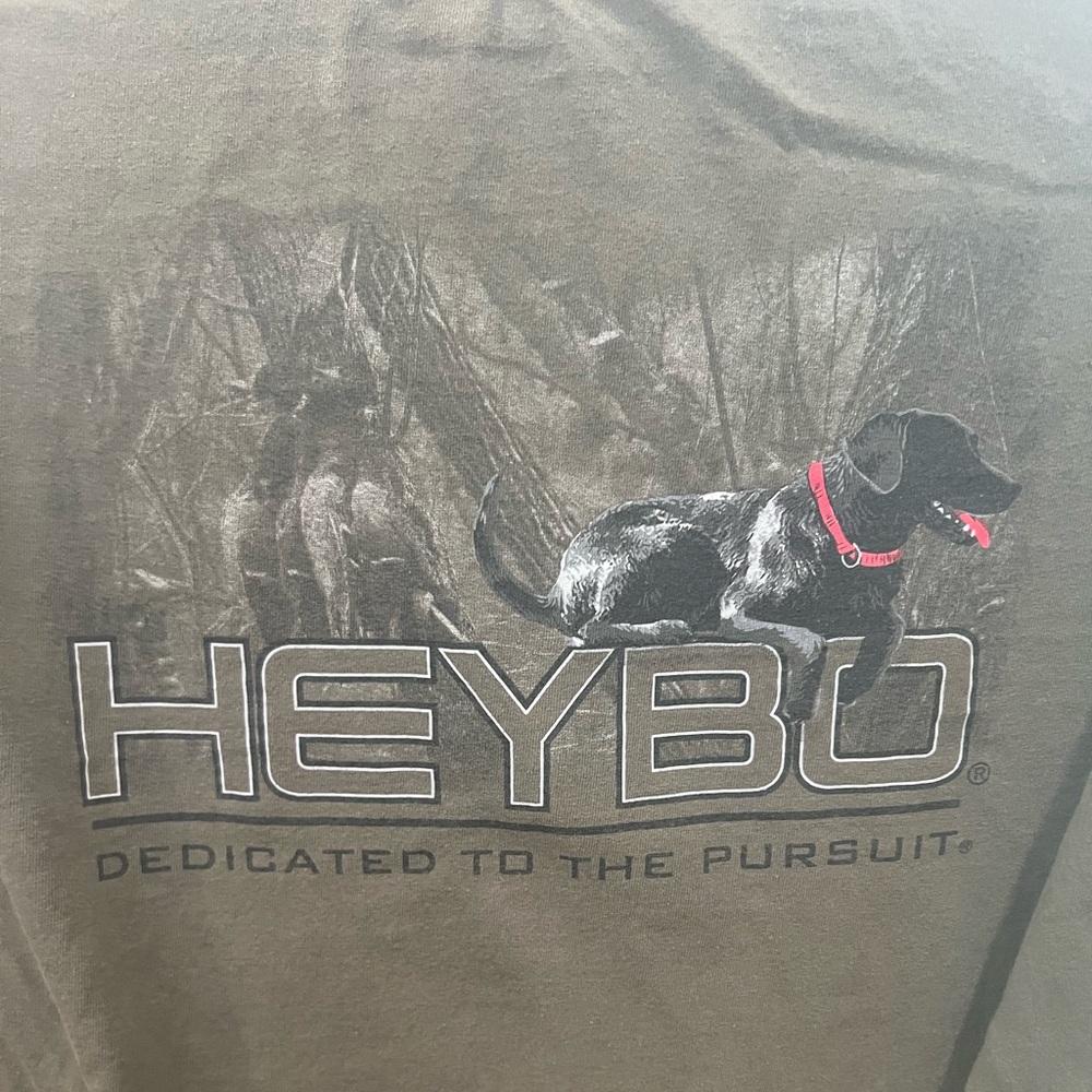 Heybo Long Sleeve Dog Graphic Tee - Brown